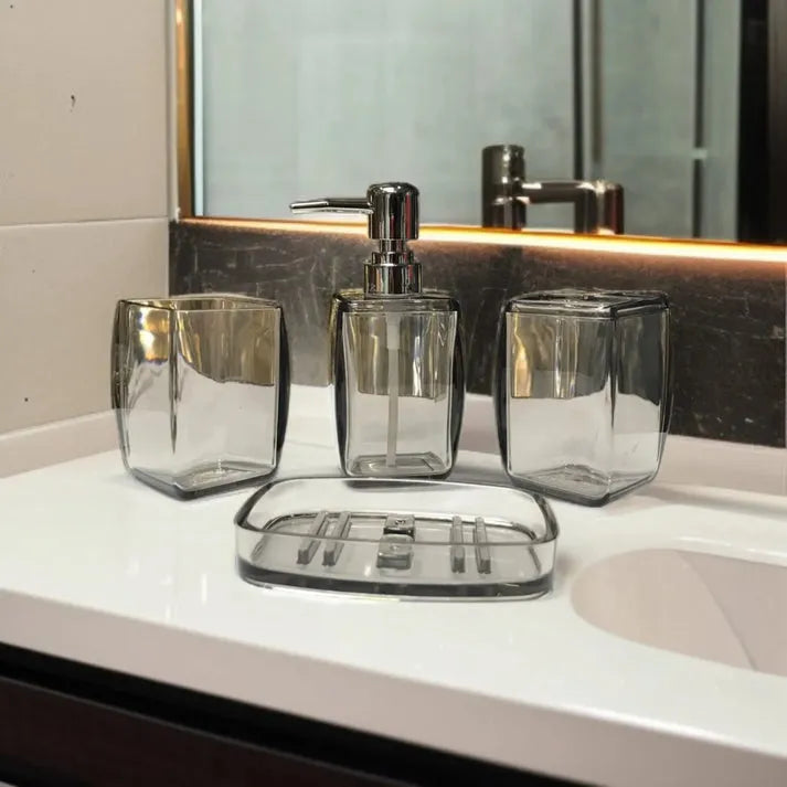 Acrylic 4-Piece Washroom Set