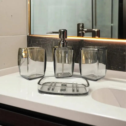 Acrylic 4-Piece Washroom Set