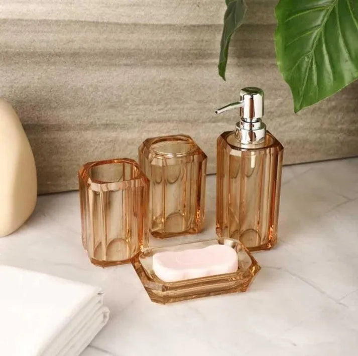 Acrylic 4-Piece Washroom Set