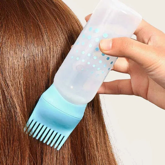 Hair Oil Applicator Comb Bottle